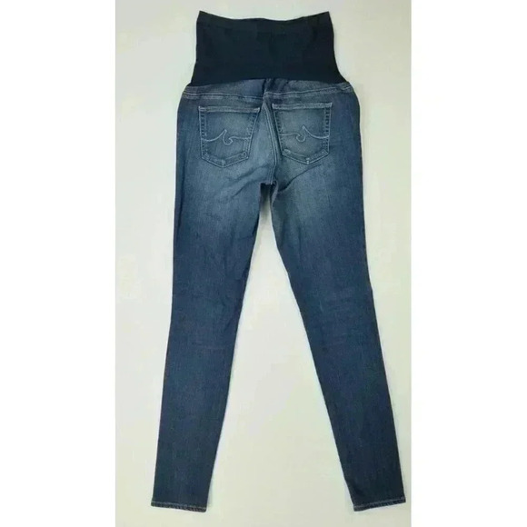 AG Adriano Goldschmied 29X32 Women's Maternity Blue Denim Pull Up Jeans USA Made - Picture 1 of 12